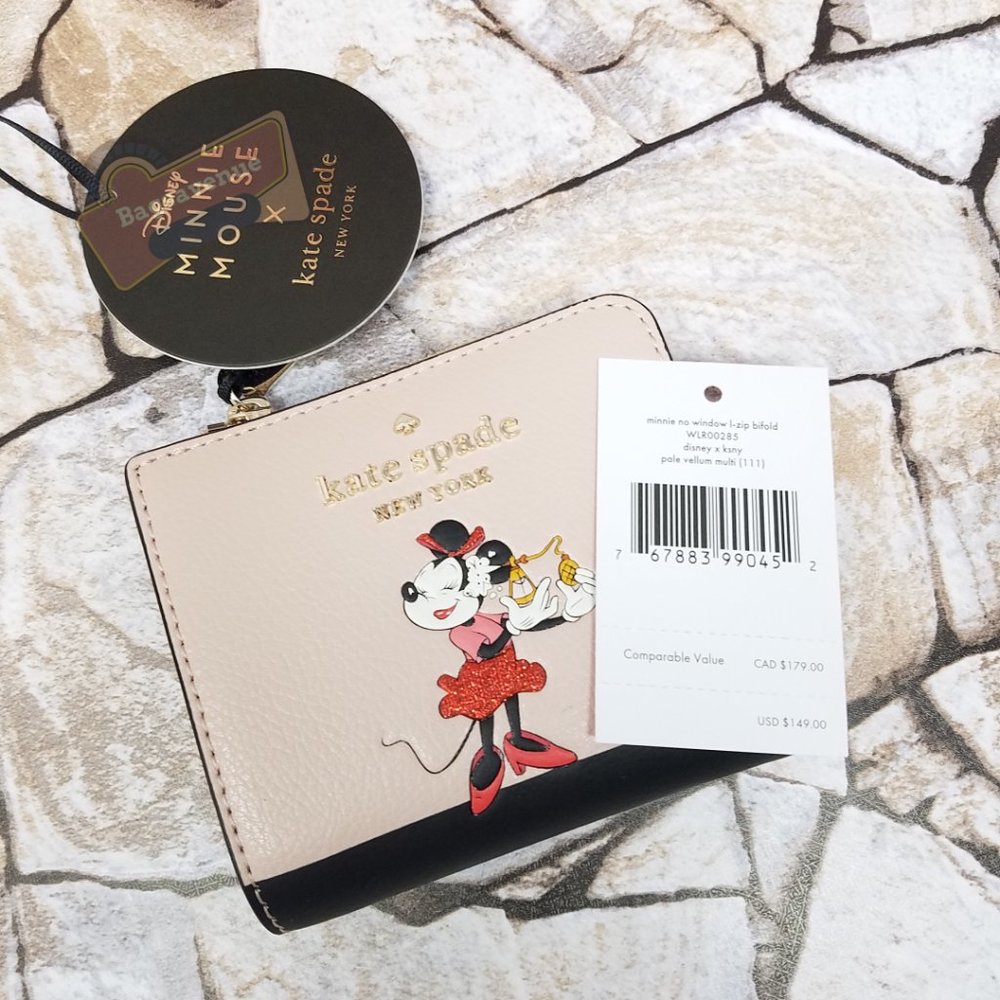 Minnie Mouse No Window L-zip Wallet Kate Spade